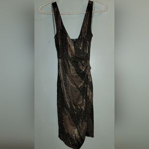 Fashion Nova Dress sparkly fun faux high side slit